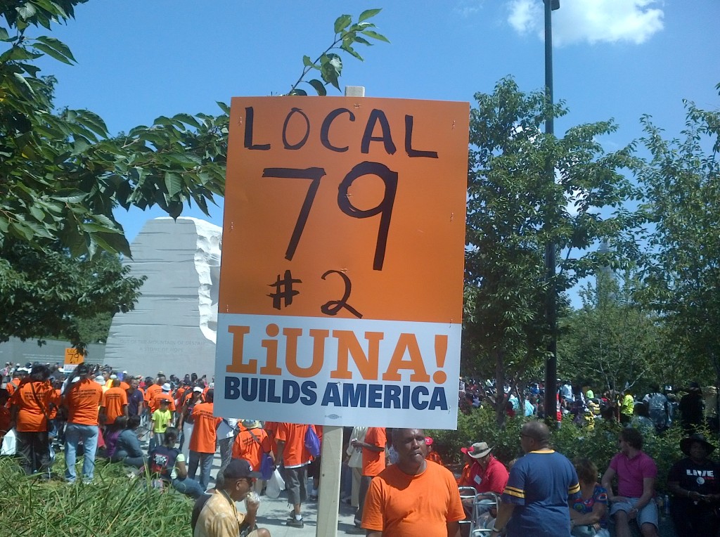 LiUna sign at March on Washington 2013 