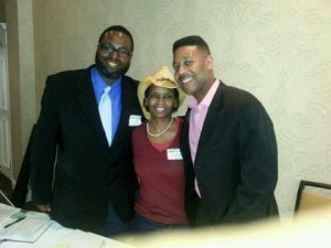 Political bloggers Marc Polite, Lauren Burke, and Kirk Clay at BloggerWeek 2014