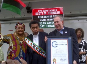 Scott Stringer Presents  Parade Founder Abe Snyder with A Proclamation