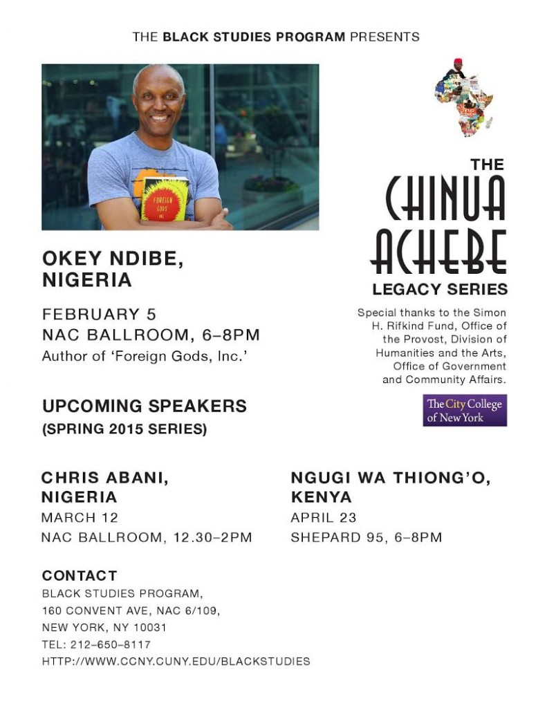Chinua Achebe Lecture Series Spring 2015