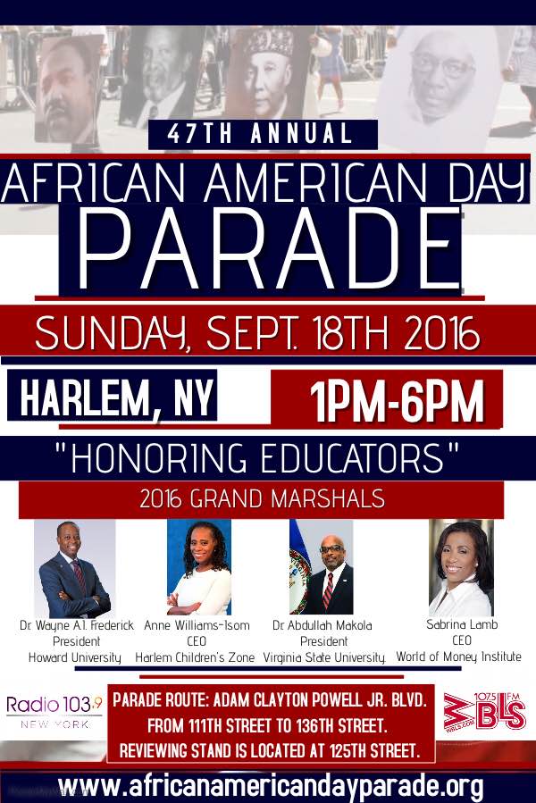 African American Day Parade 2016 Flyer 