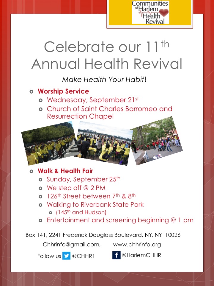 Communities of Harlem Health Revival Walk 