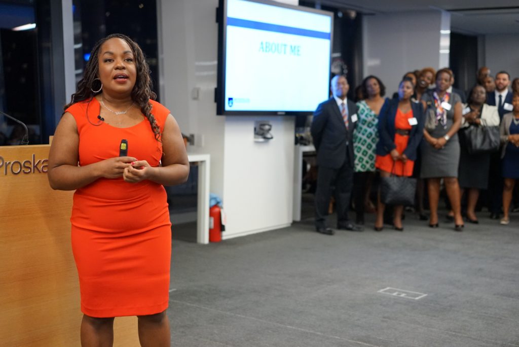 As the new MBBA President, Paula Edgar introduced her four key pillars - “Four P’s of Progress,” Partnership, Pipeline, Professional Development and Presence - as acting initiatives for the MBBA during her term. Photo Credit: Jirel McClinton, dosojosmedia.com